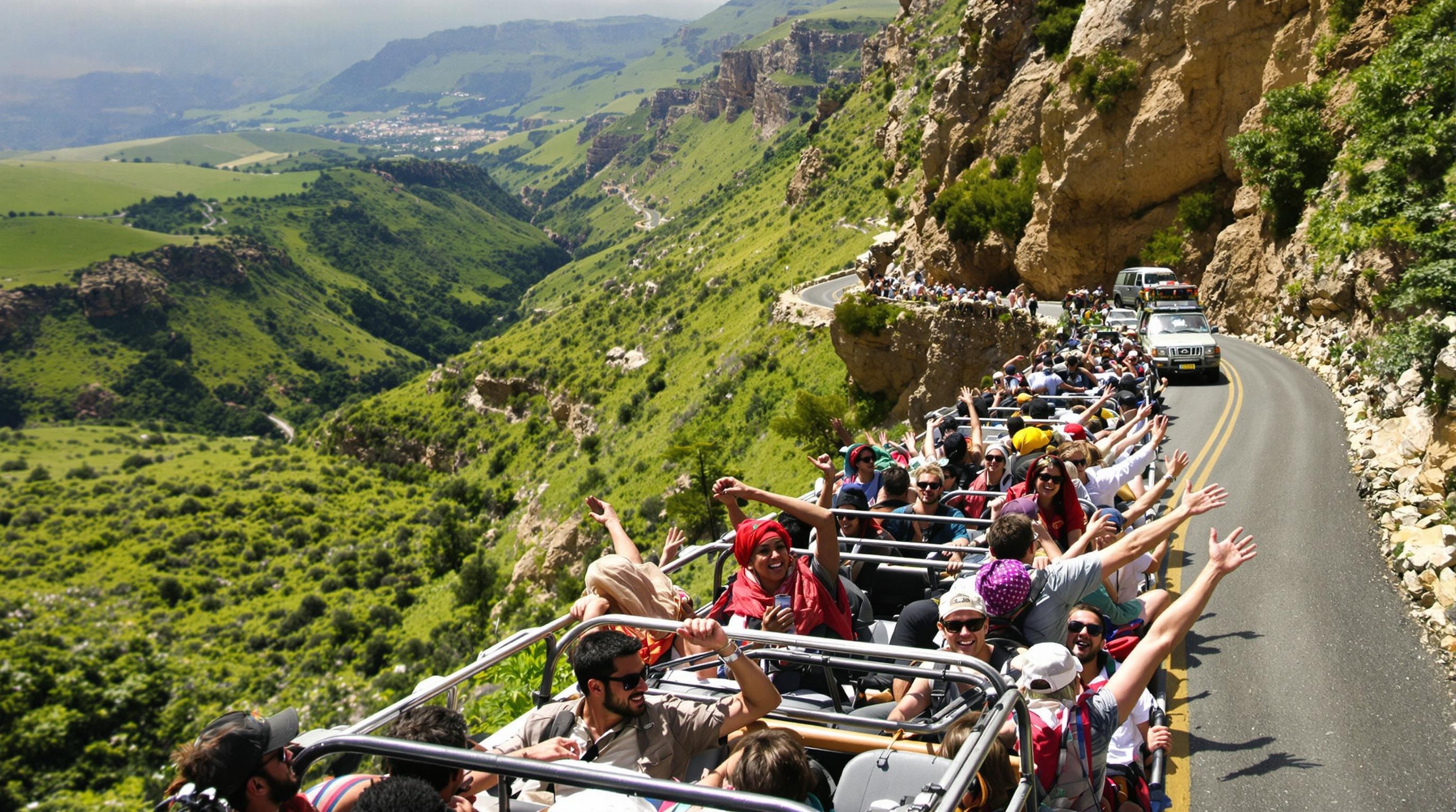 Road-trip 4x4 Rif depuis Tanger : virages serrés, passagers hilares, paysages fous
