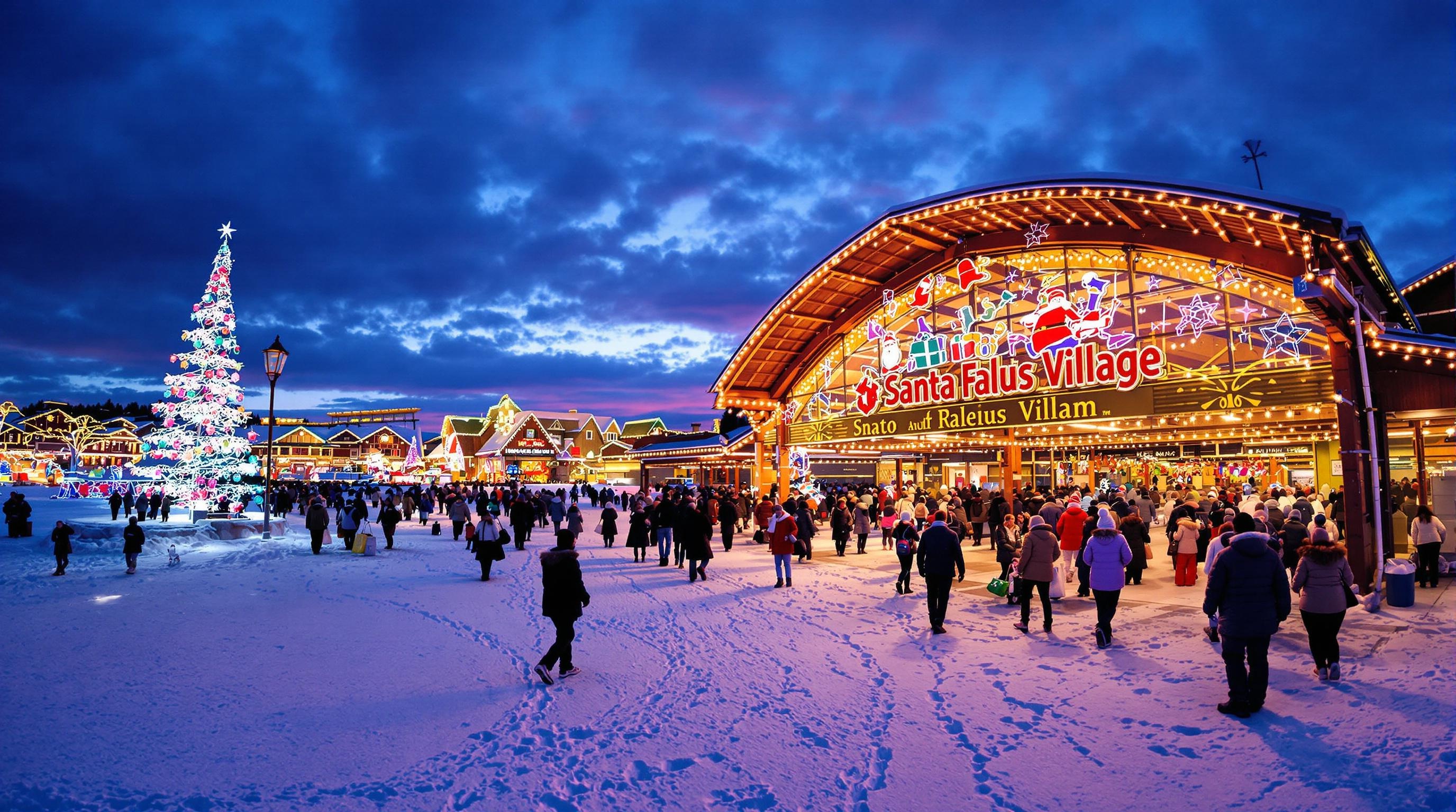 Aéroport de Rovaniemi en hiver, proche du Village du Père Noël