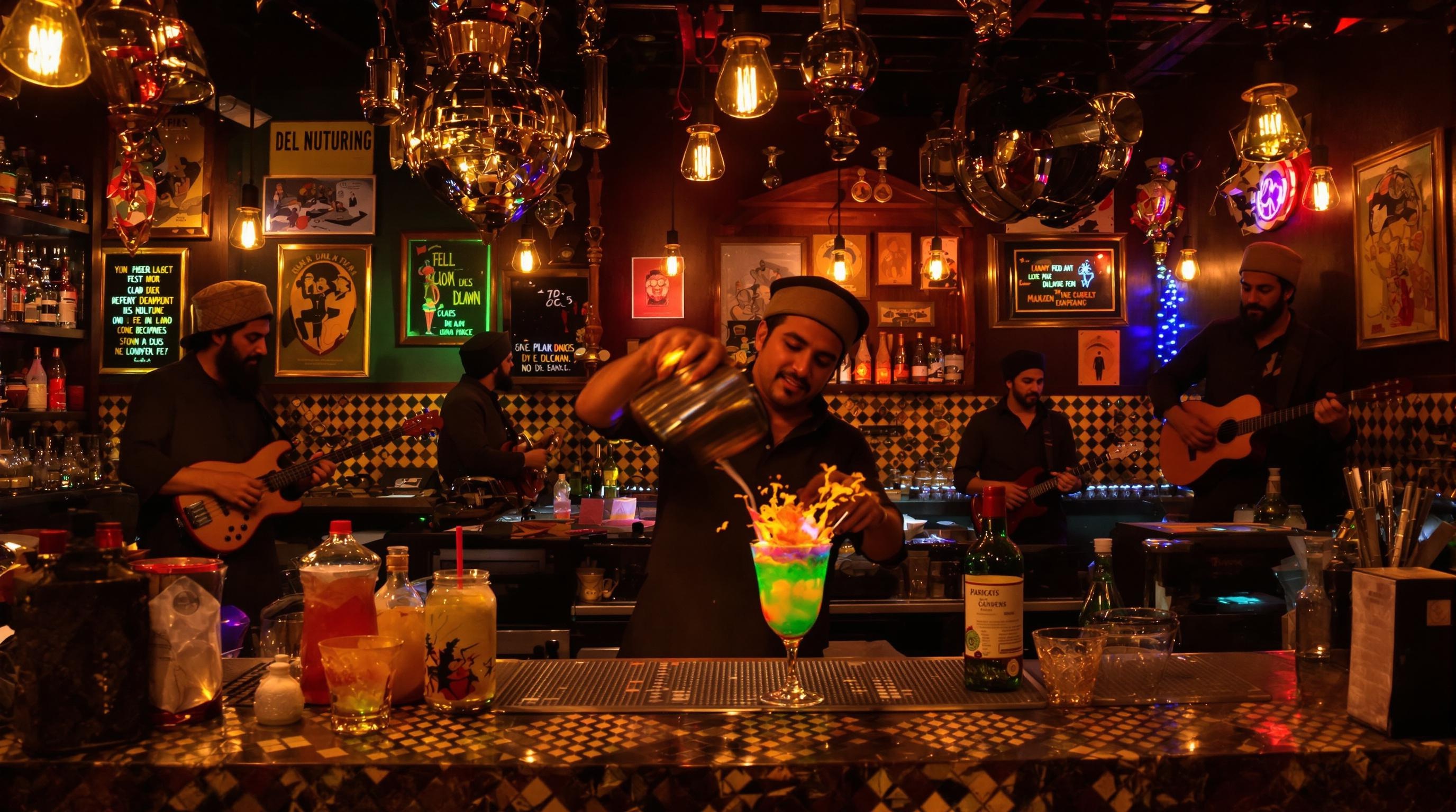 Bar gnawa cocktail absurde Tanger