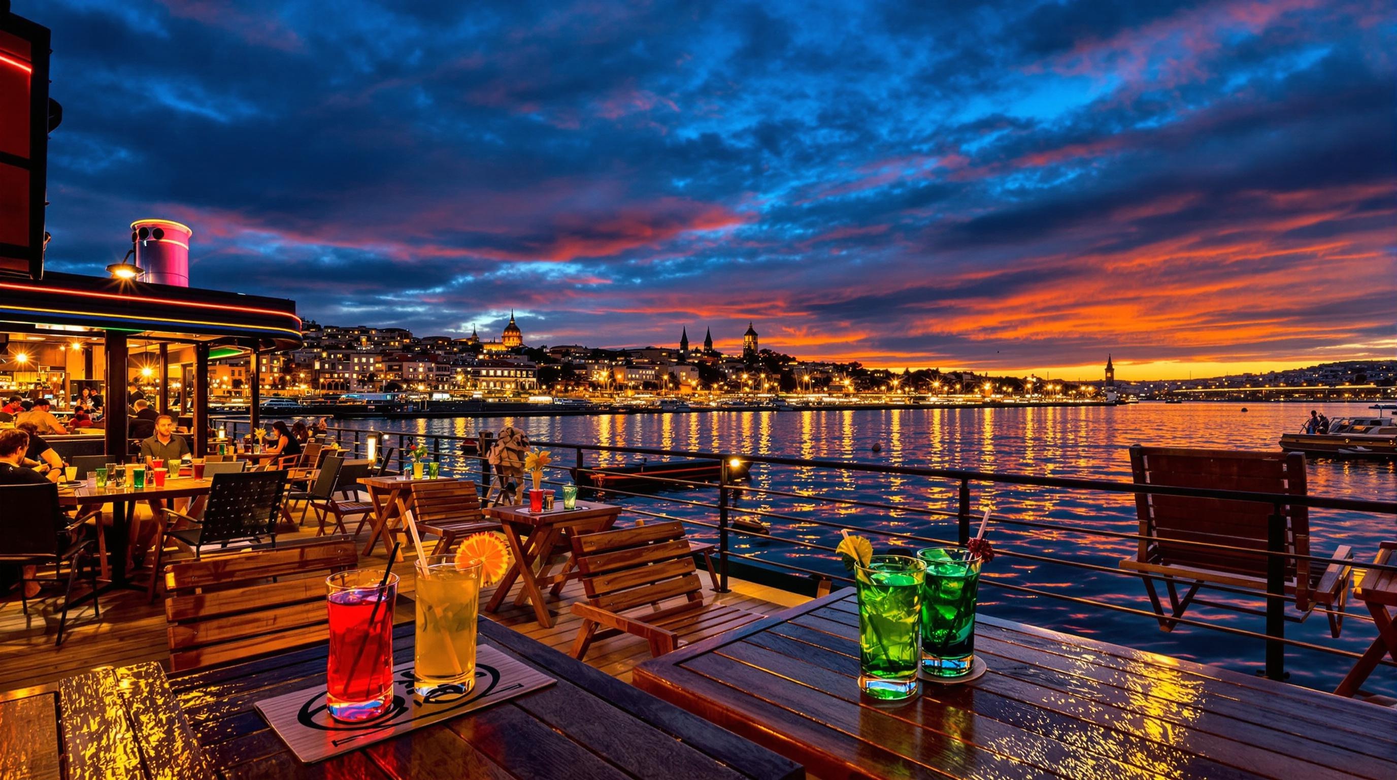 Bar sur une péniche au Rhône à Lyon