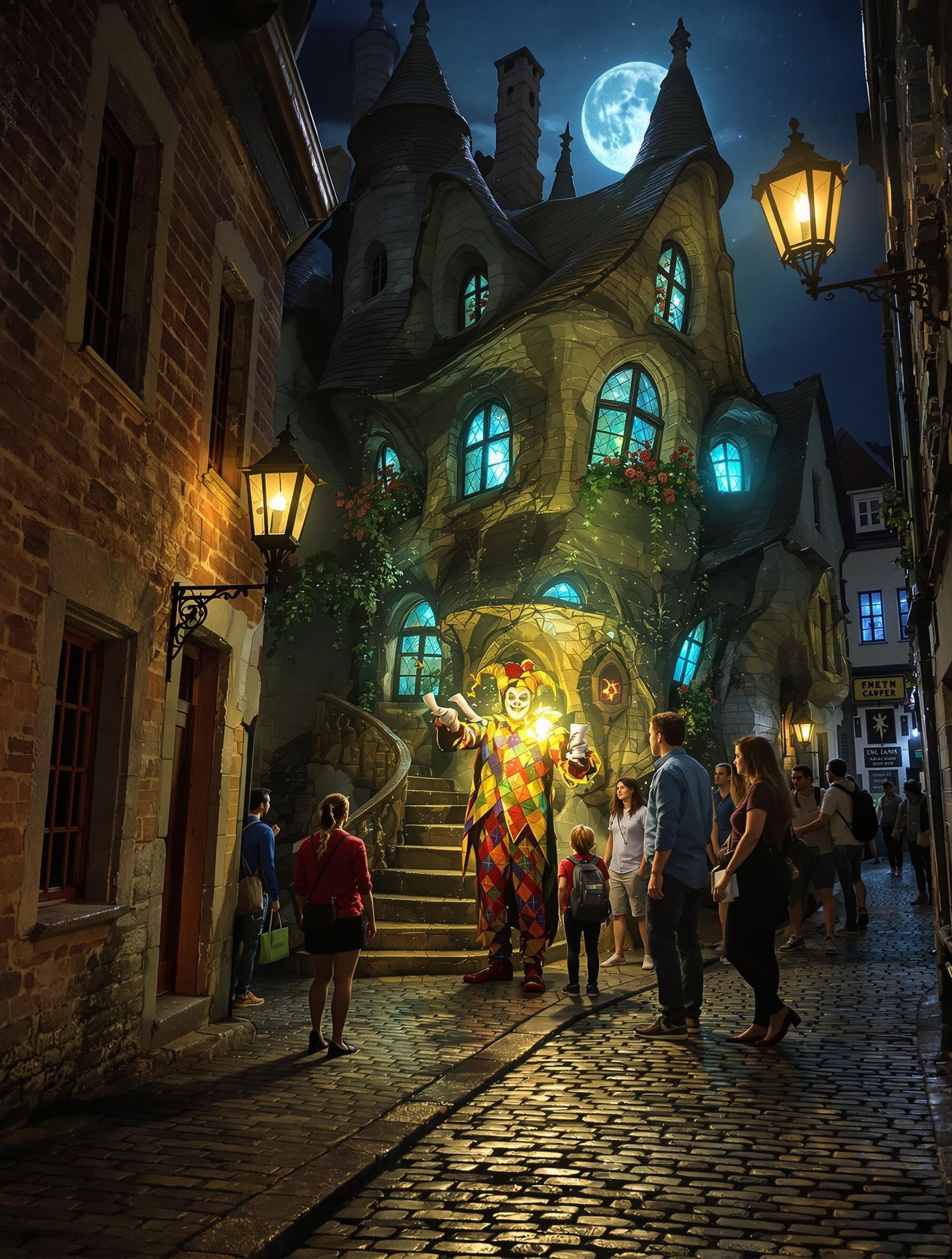 Bouffon spectral Ruelle d’Or formules magiques touristes lune absurde