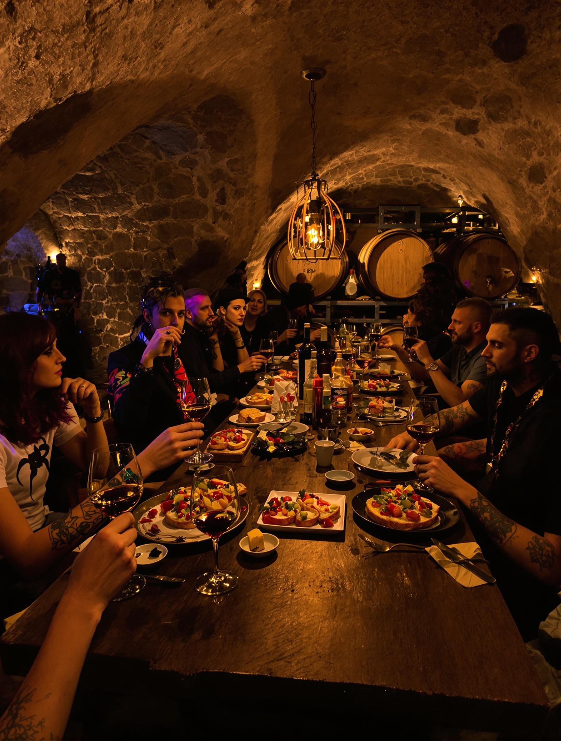 Bruschetta underground et vin biodynamique à Florence