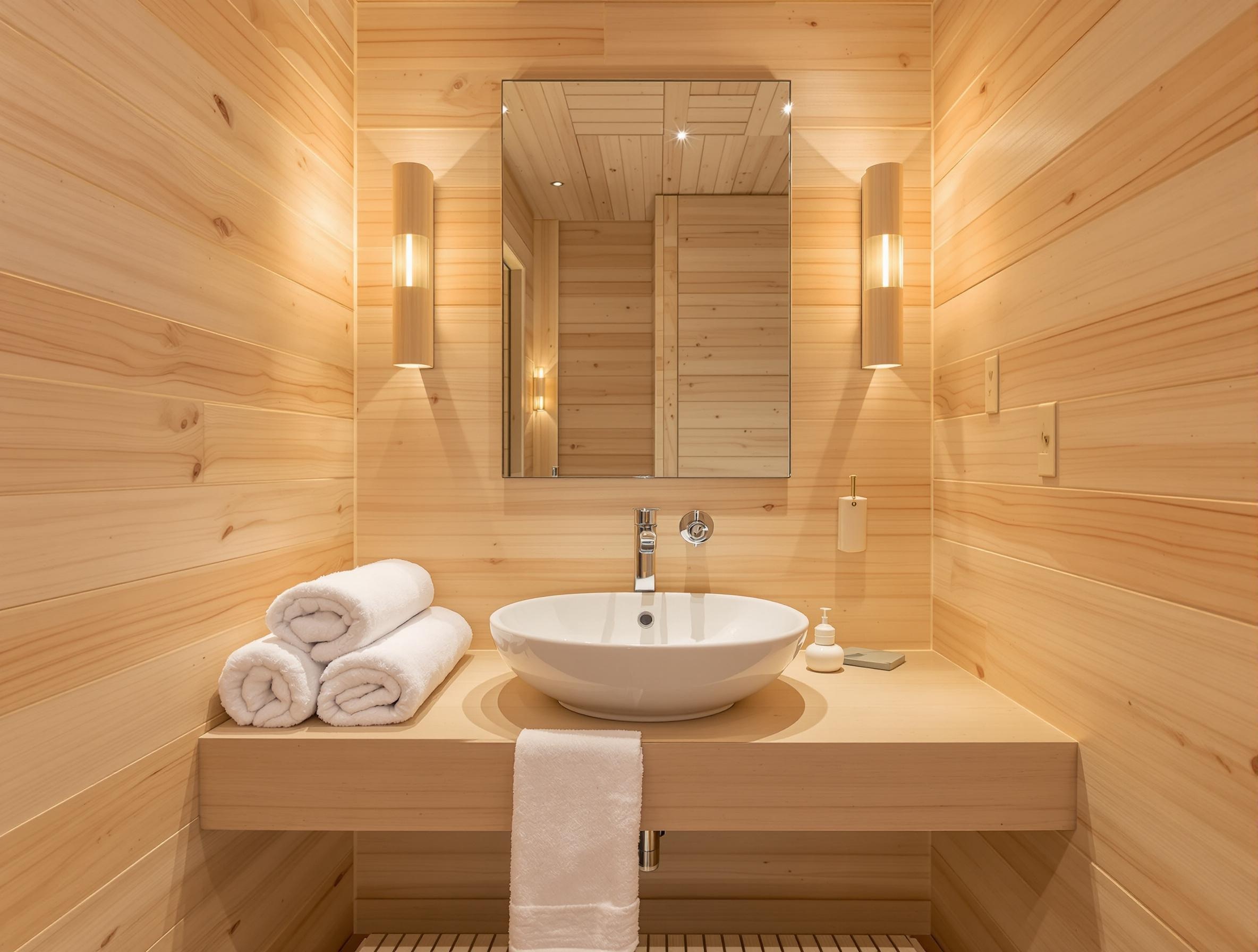 Cabine privative Széchenyi bois clair feutrée
