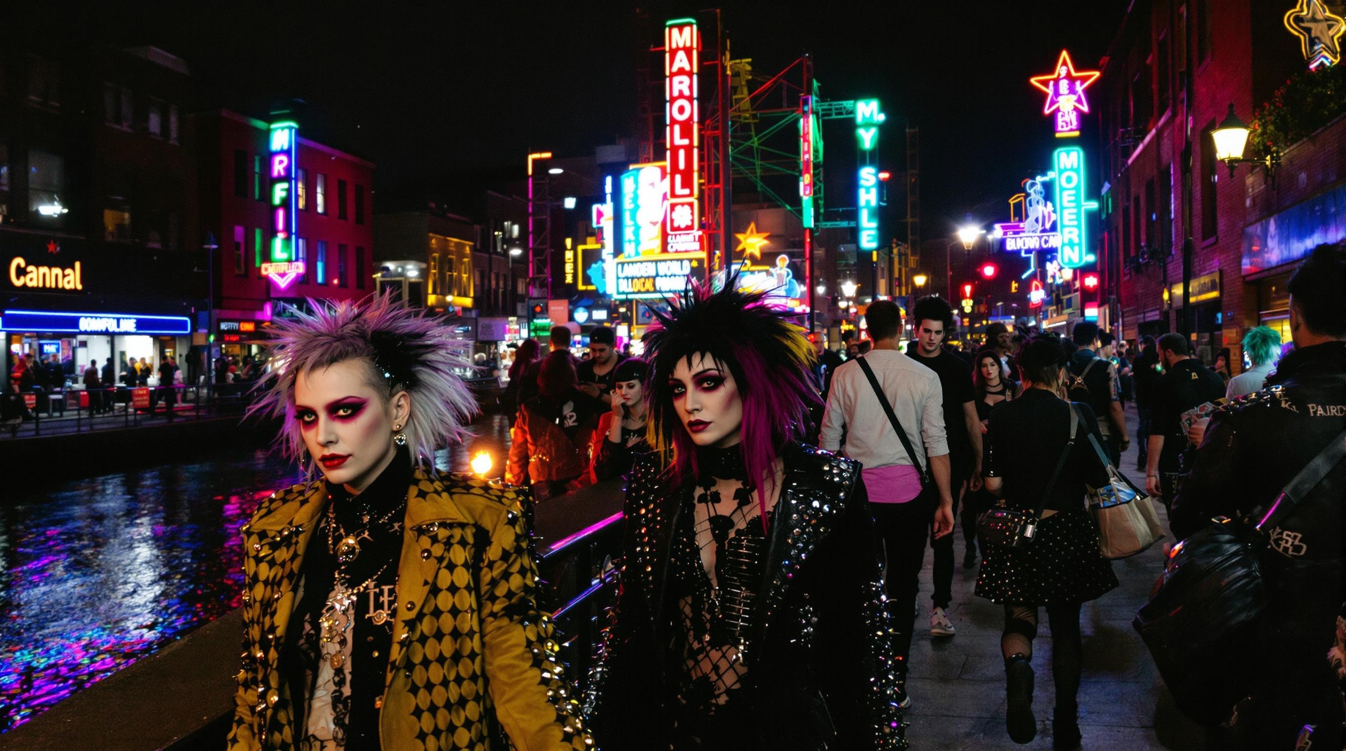 Ambiance nocturne à Camden : goths, punks, emos et bohèmes longeant Regent Canal