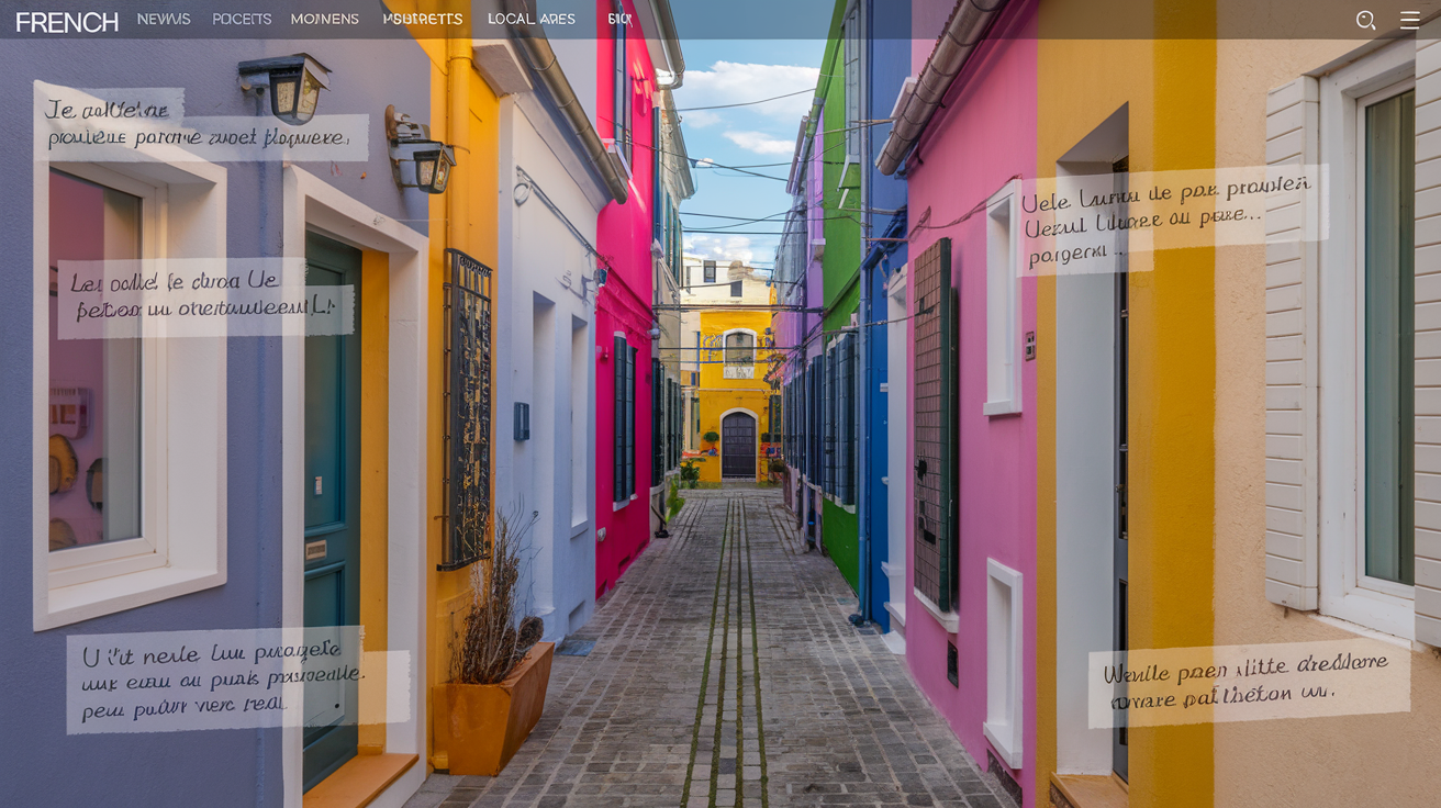 Capture d’écran d’une application locale pour explorer les ruelles de Balat