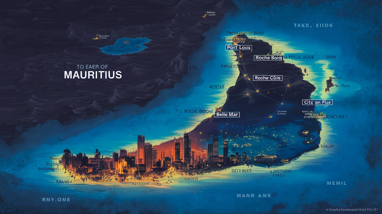 Carte des zones sûres et à risque à l’île Maurice
