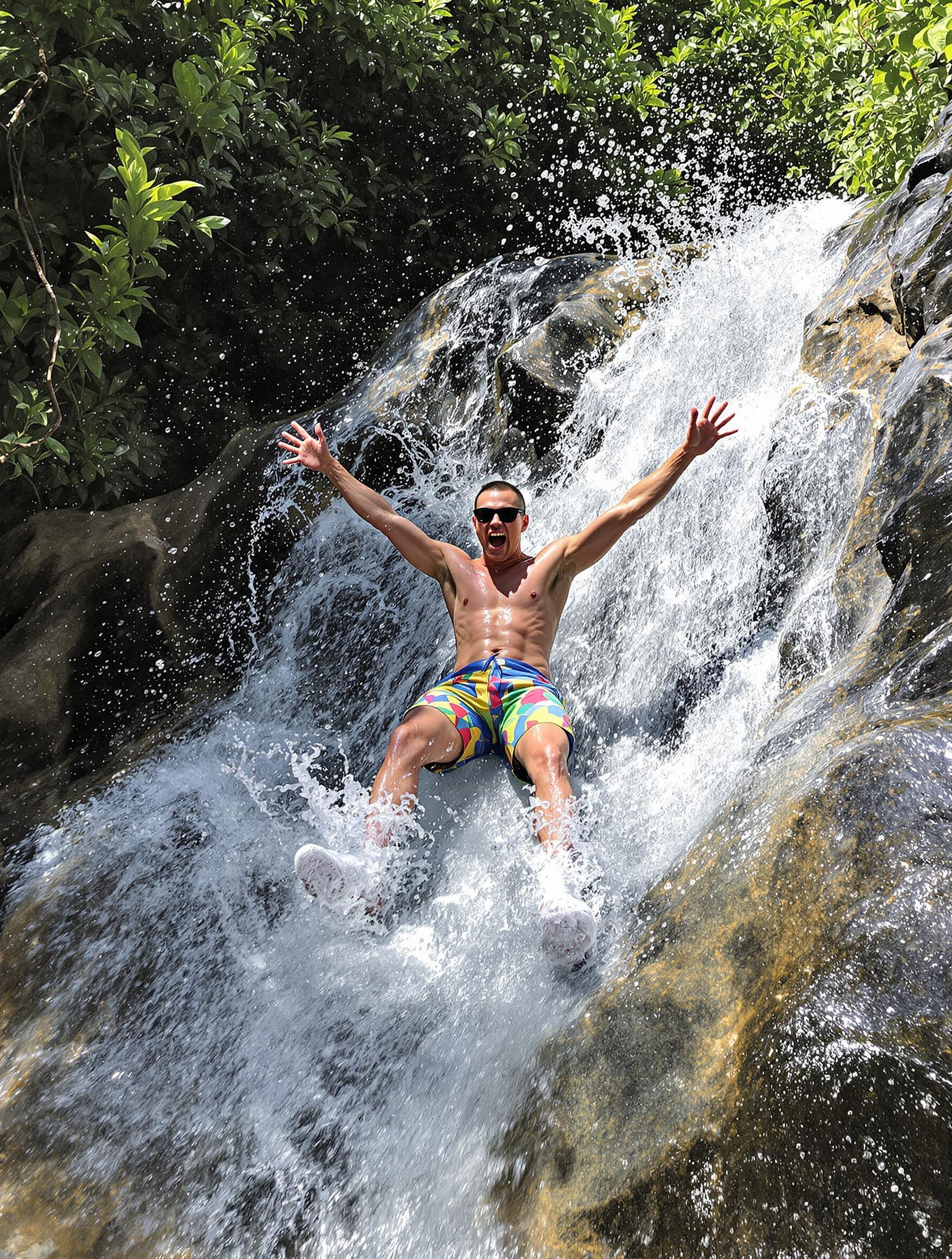 Cascade Mo Paeng Pam Bok : glissade naturelle et ambiance fun absurde