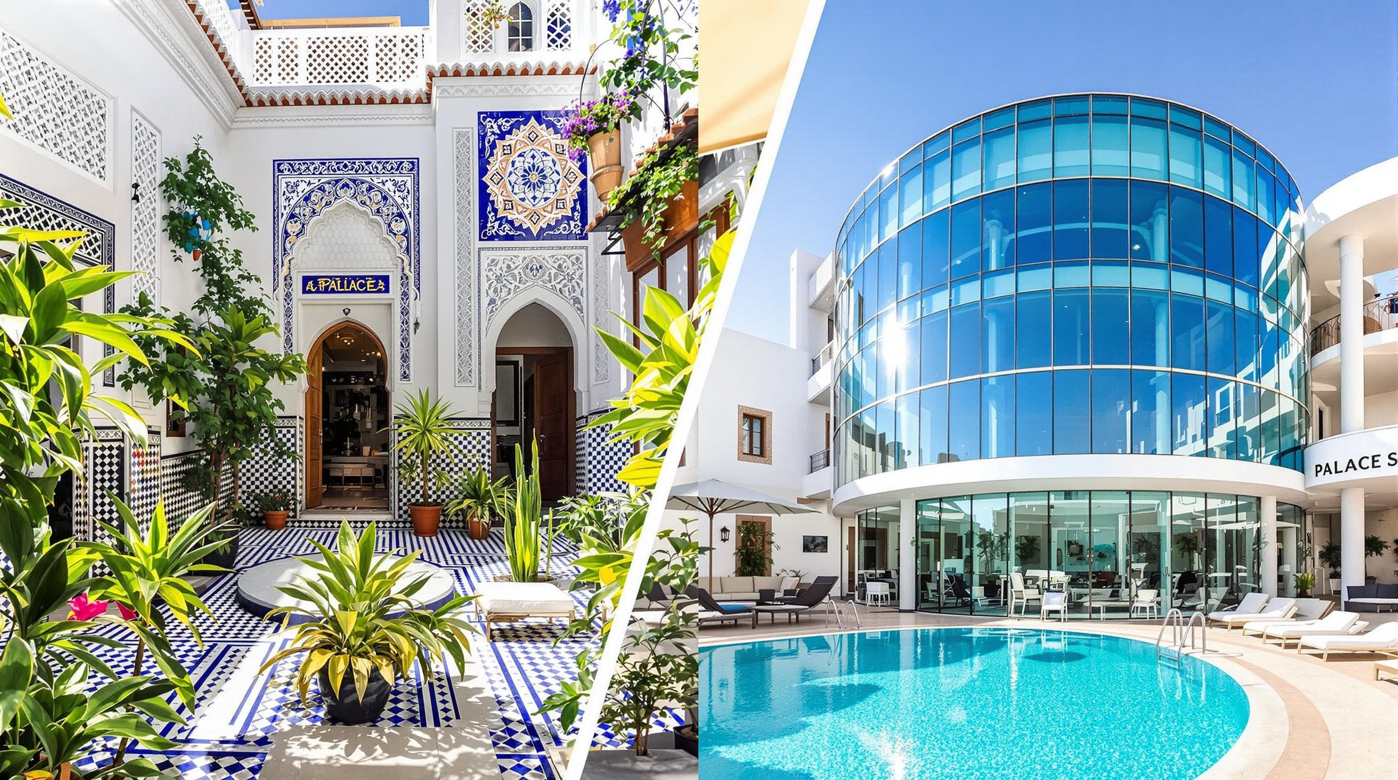 Comparatif riad traditionnel palace moderne Tanger