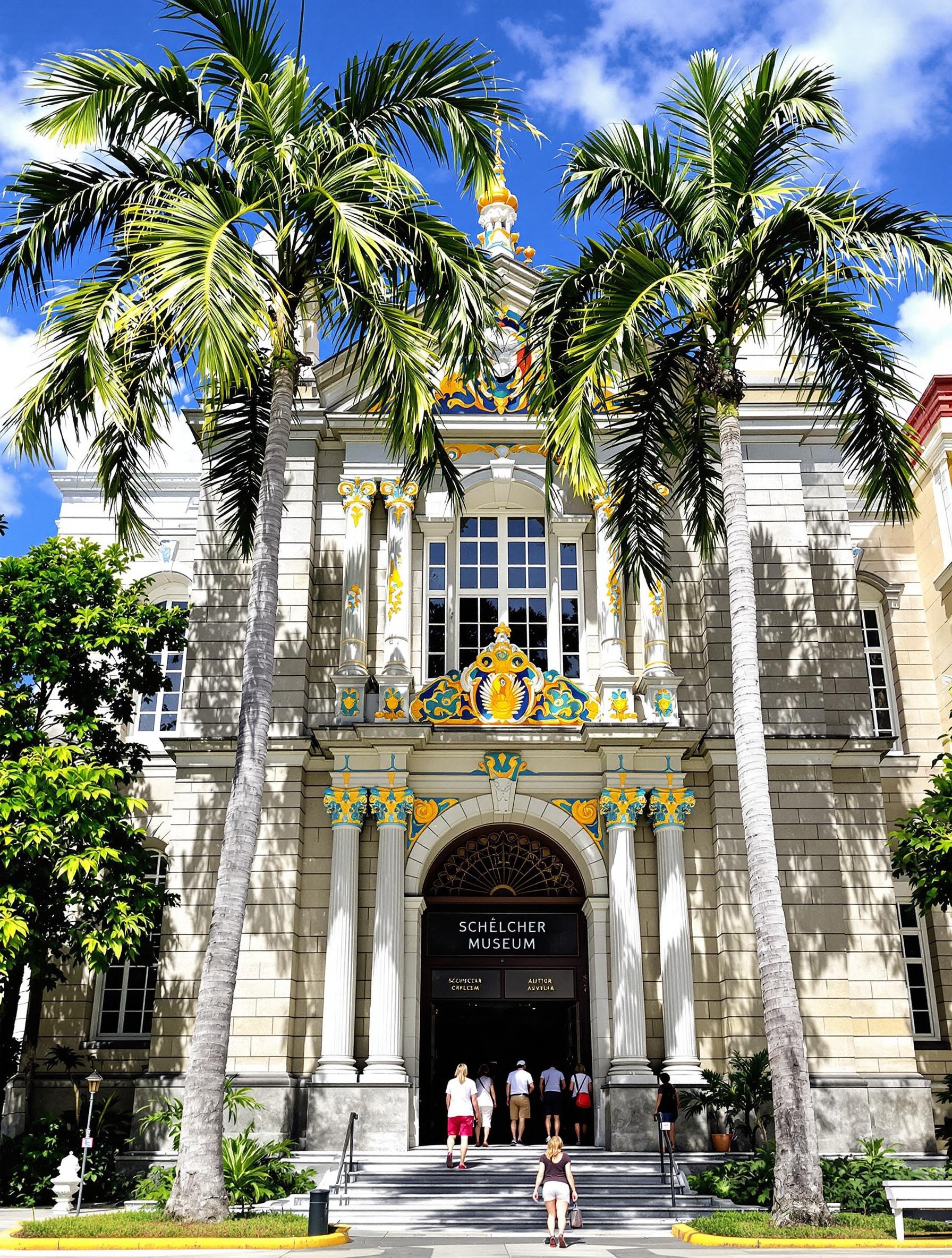 Façade néoclassique du Musée Schœlcher à Pointe-à-Pitre.