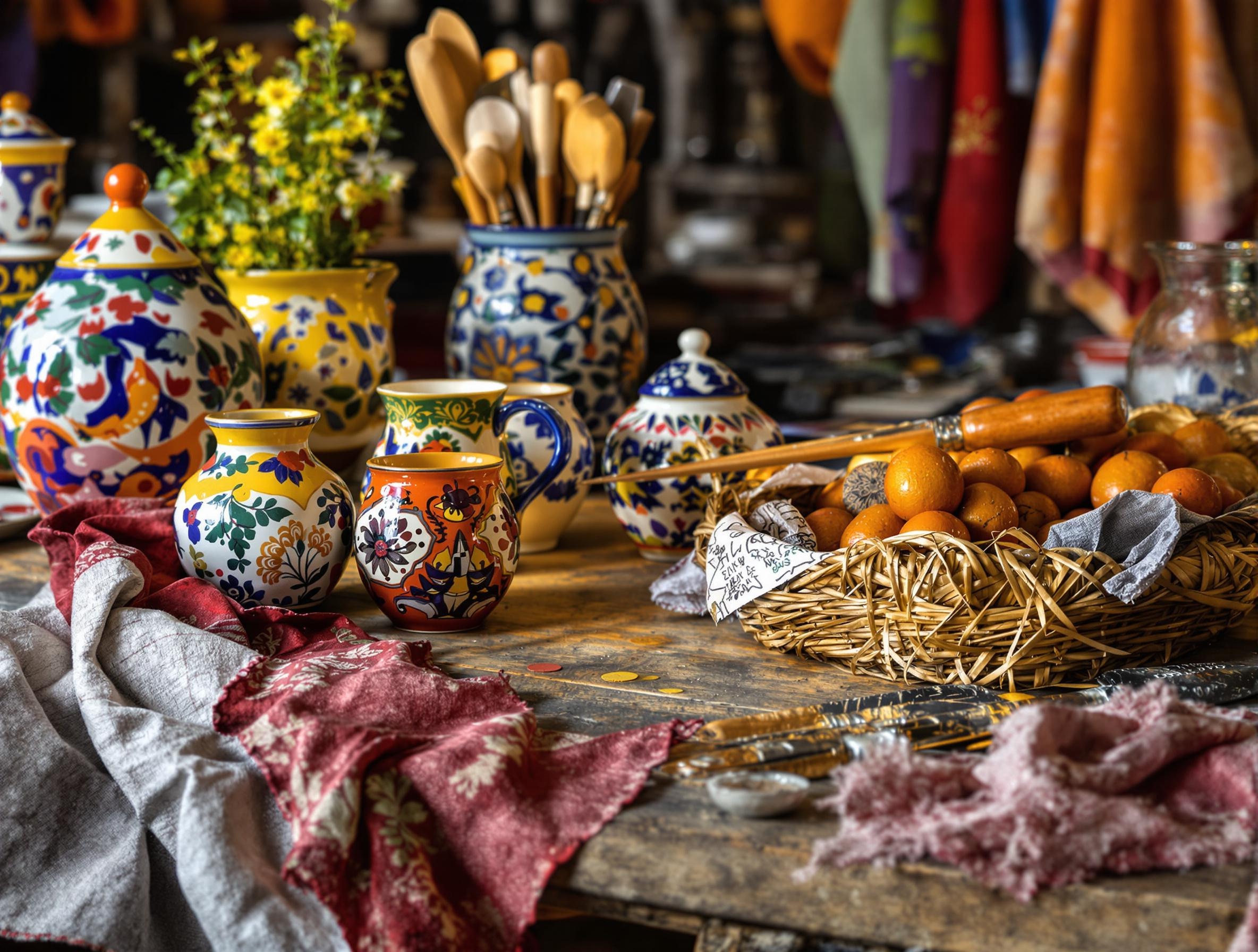 Artisanat du Val de Loire : faïence de Gien, couteaux de Touraine et soieries de Tours.