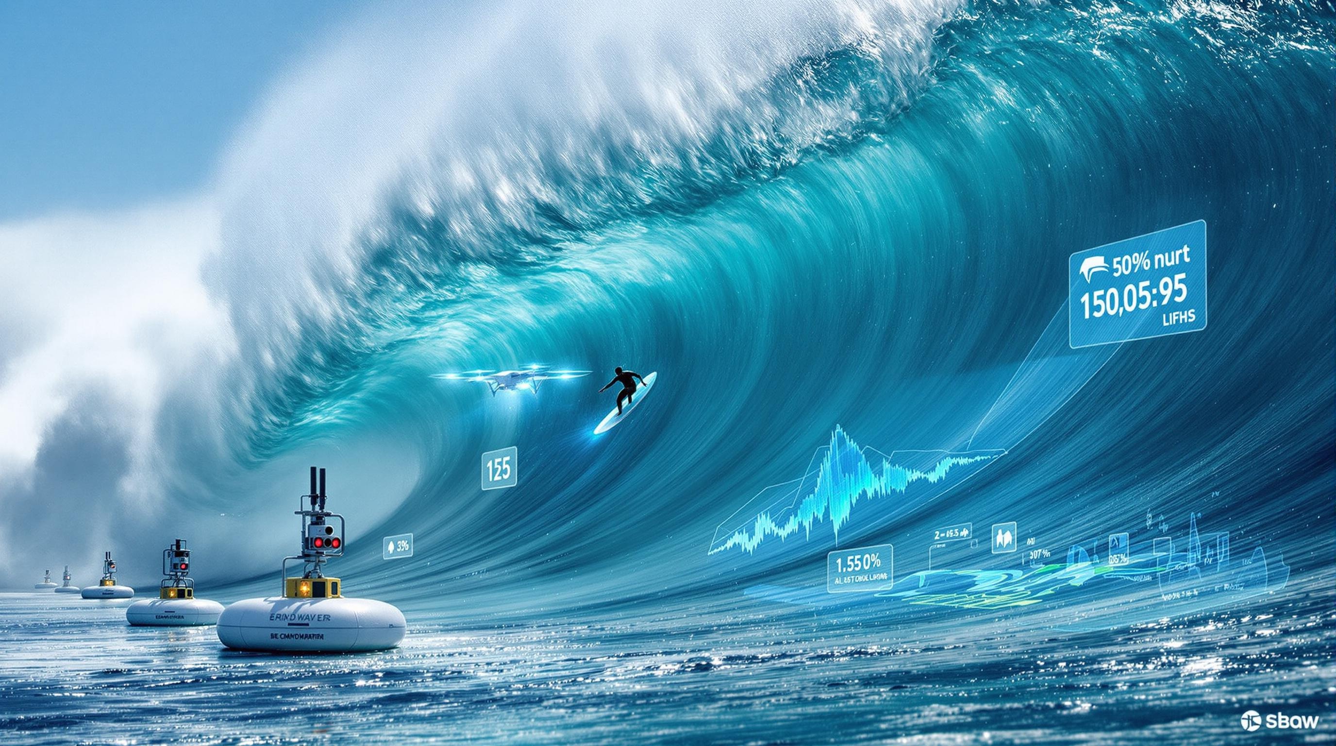 Le futur du surf big wave avec drones, planches connectées et bouées intelligentes