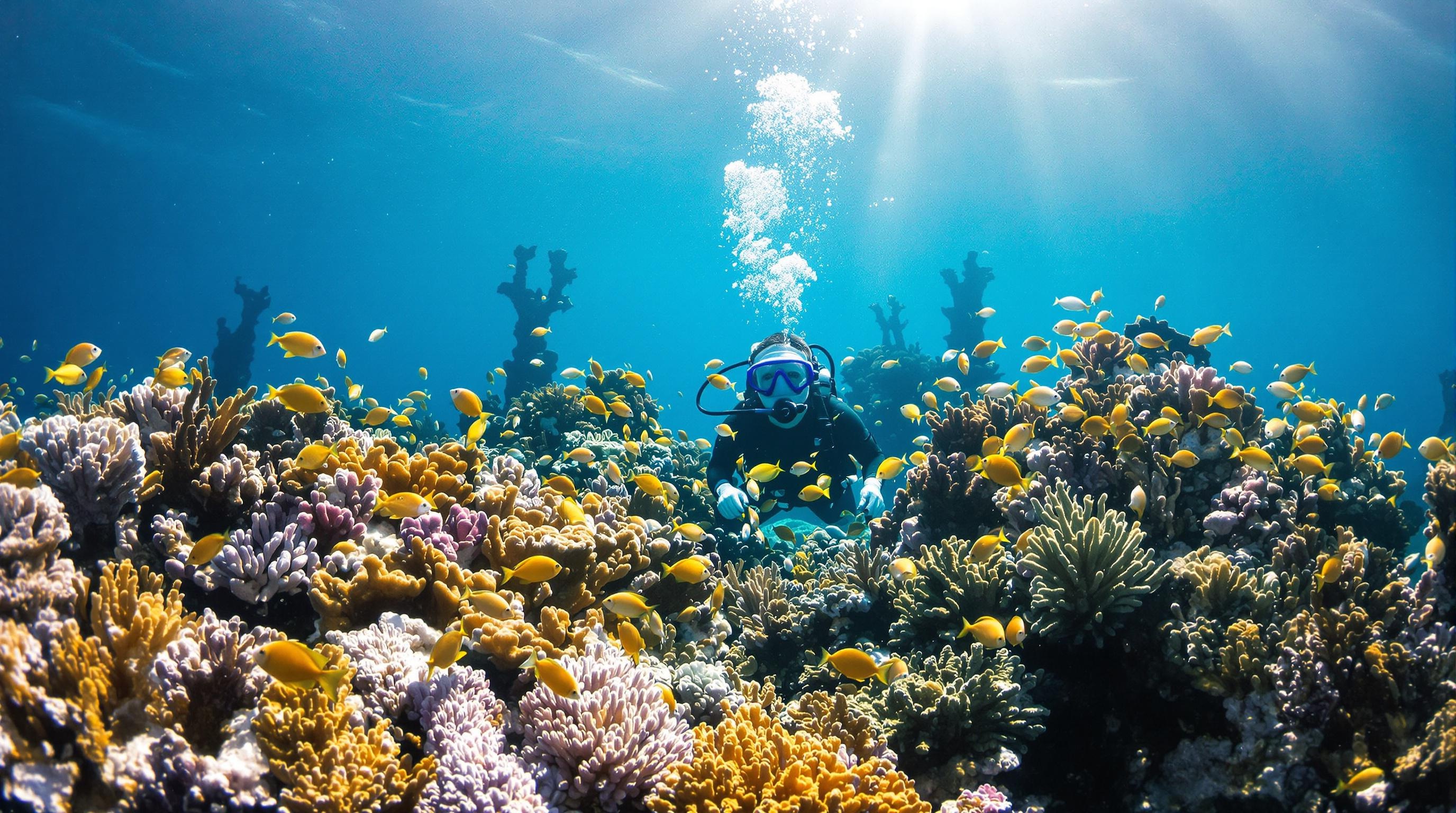 Exploration du récif Biorock à Gili Meno