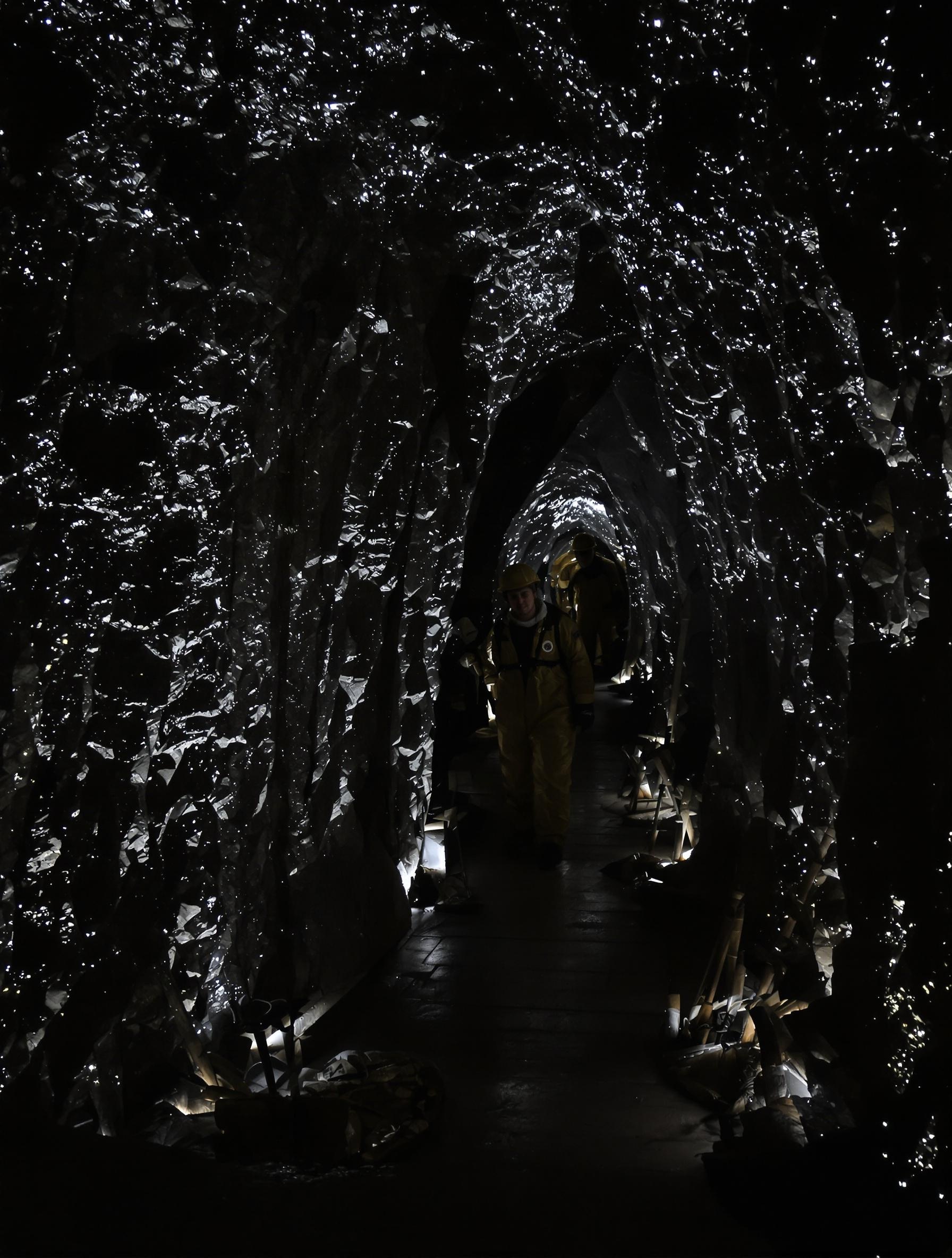 Intérieur mine de sel Hallstatt – ambiance préhistorique salée