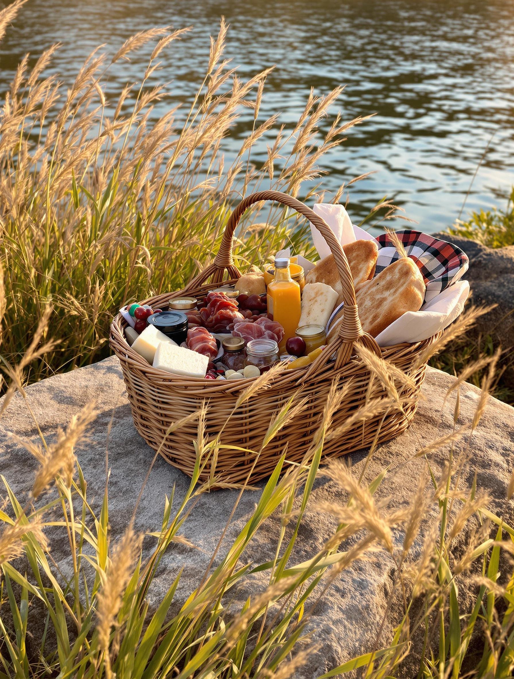 panier picnic rustique bord Arno Pise