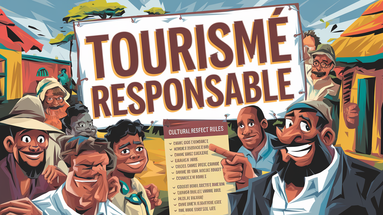 Panneau sur le tourisme responsable en Afrique