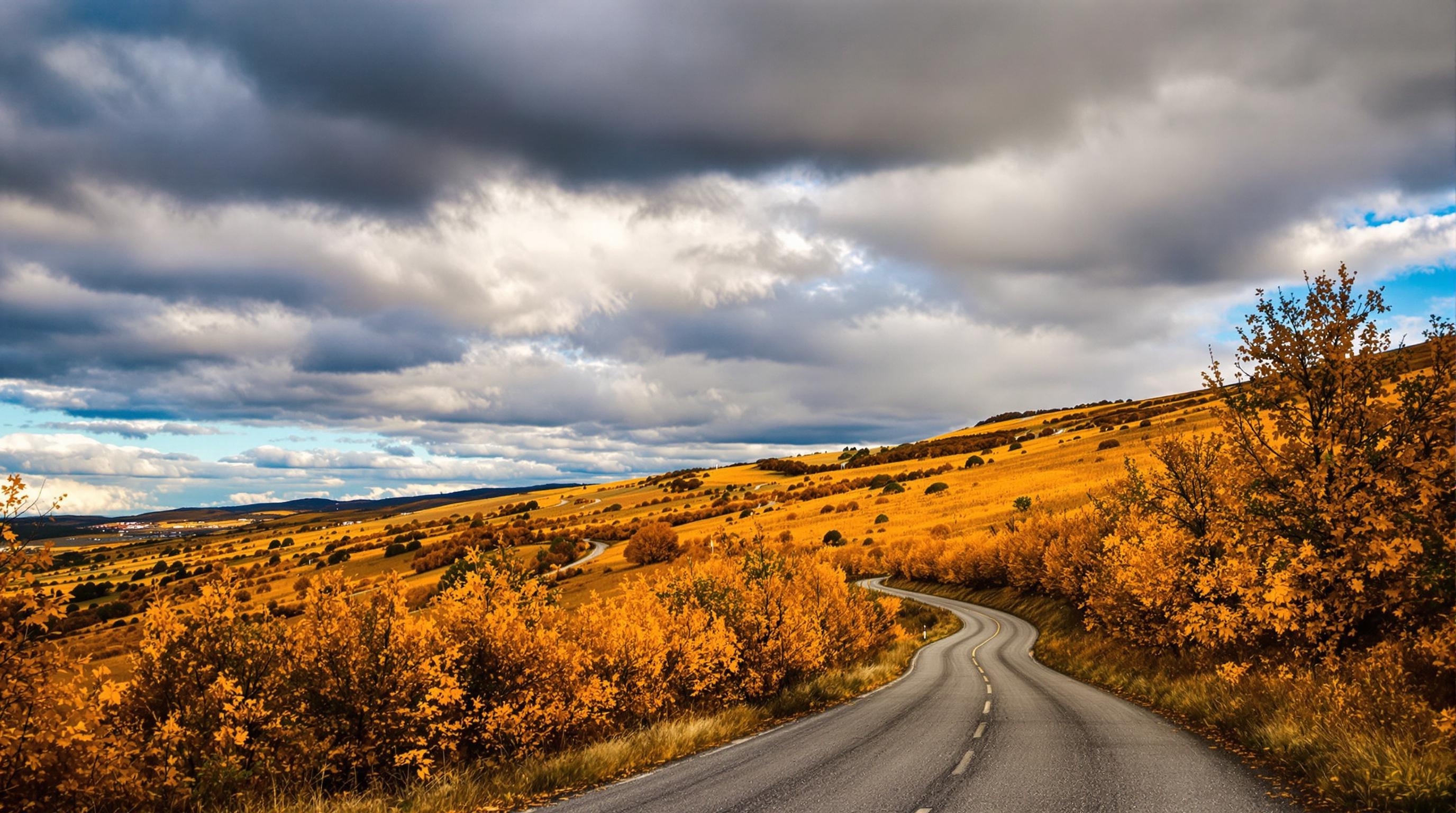 Paysage portugais en automne, entre octobre et novembre