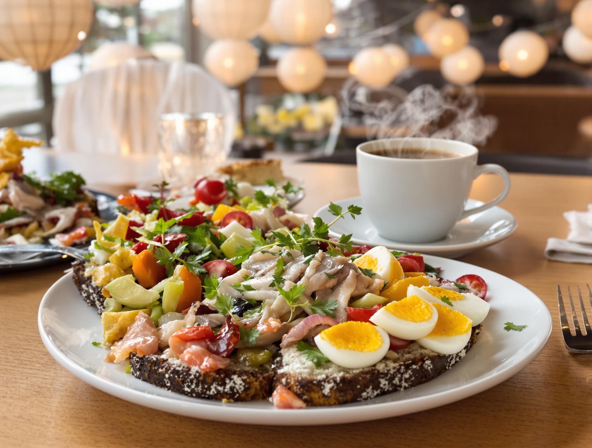 Petit-déjeuner danois classique servi tôt matin à Tivoli