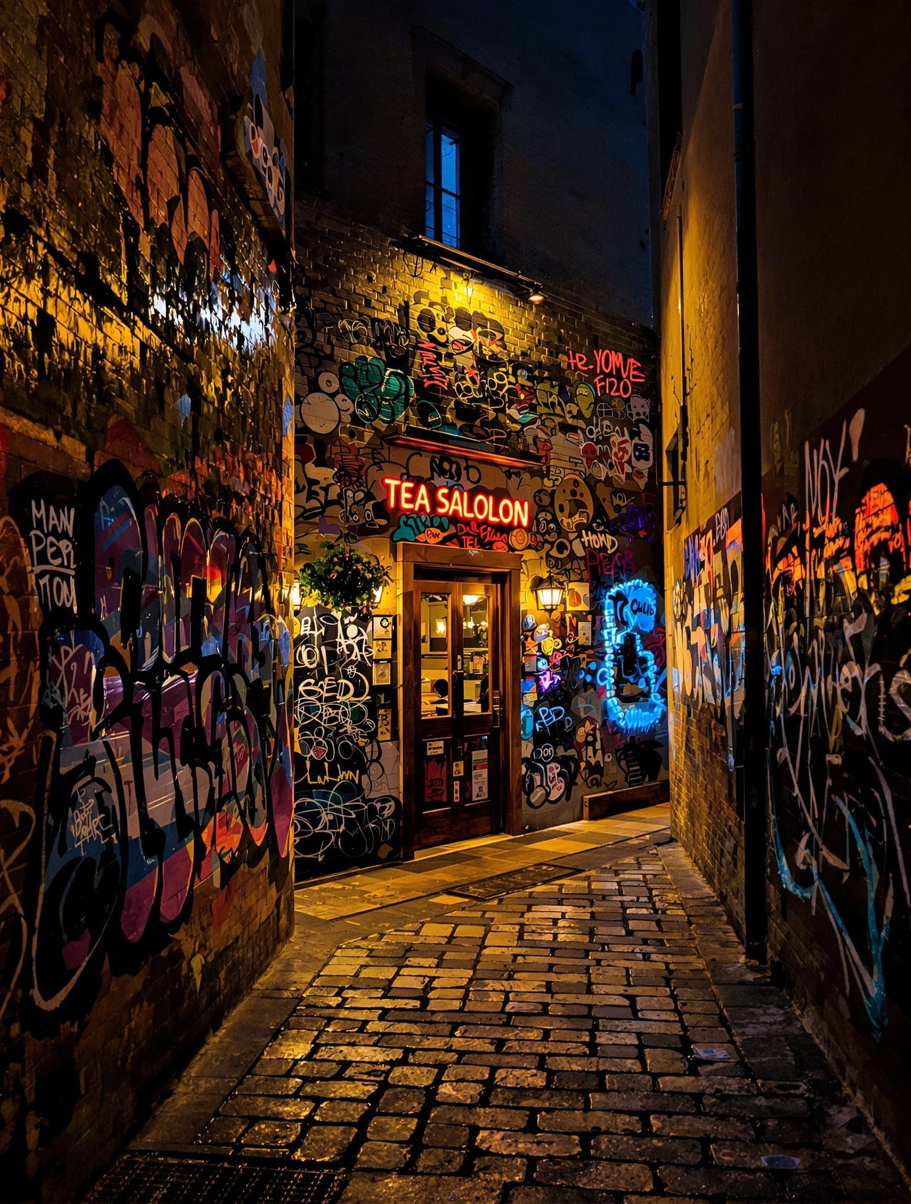 Graffiti secret dans une ruelle d’Olmo à Florence