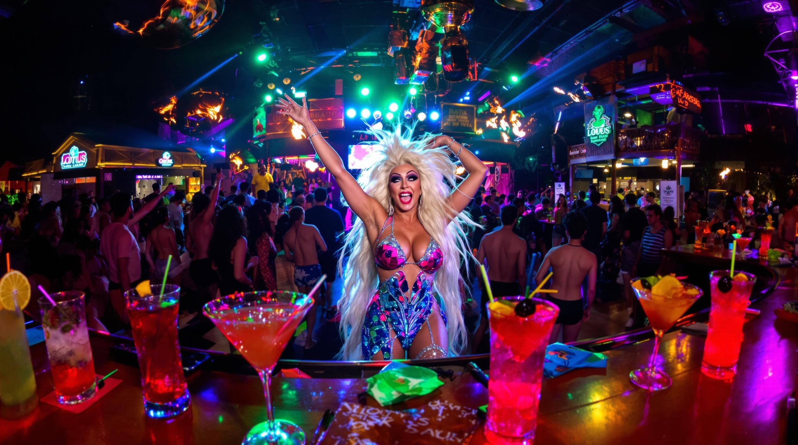 Spectacle au Queen’s Cabaret et ambiance festive au Lotus Beach Bar à Koh Tao.