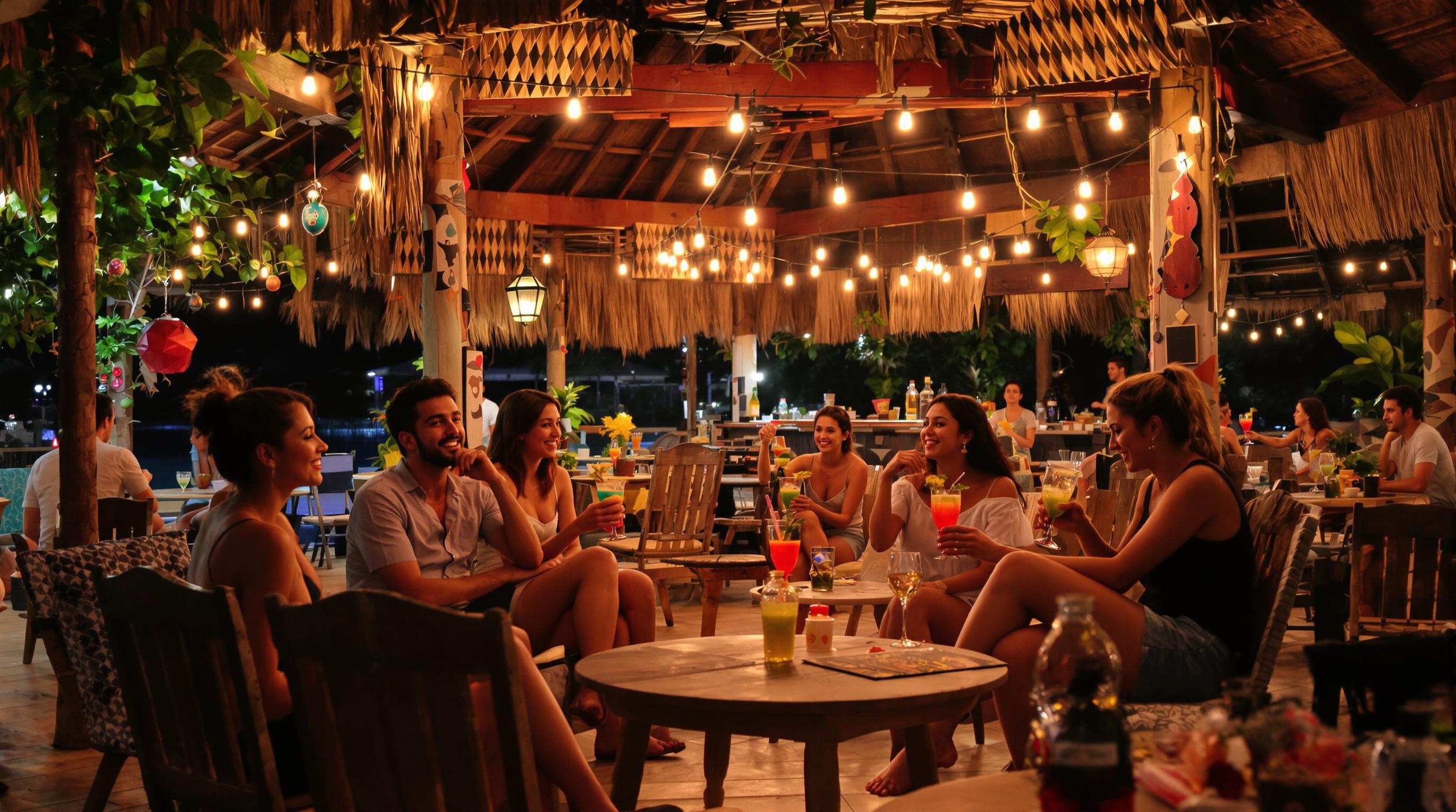 Bar cosy à Sairee Beach, parfait pour des cocktails et une ambiance éclectique à Koh Tao.