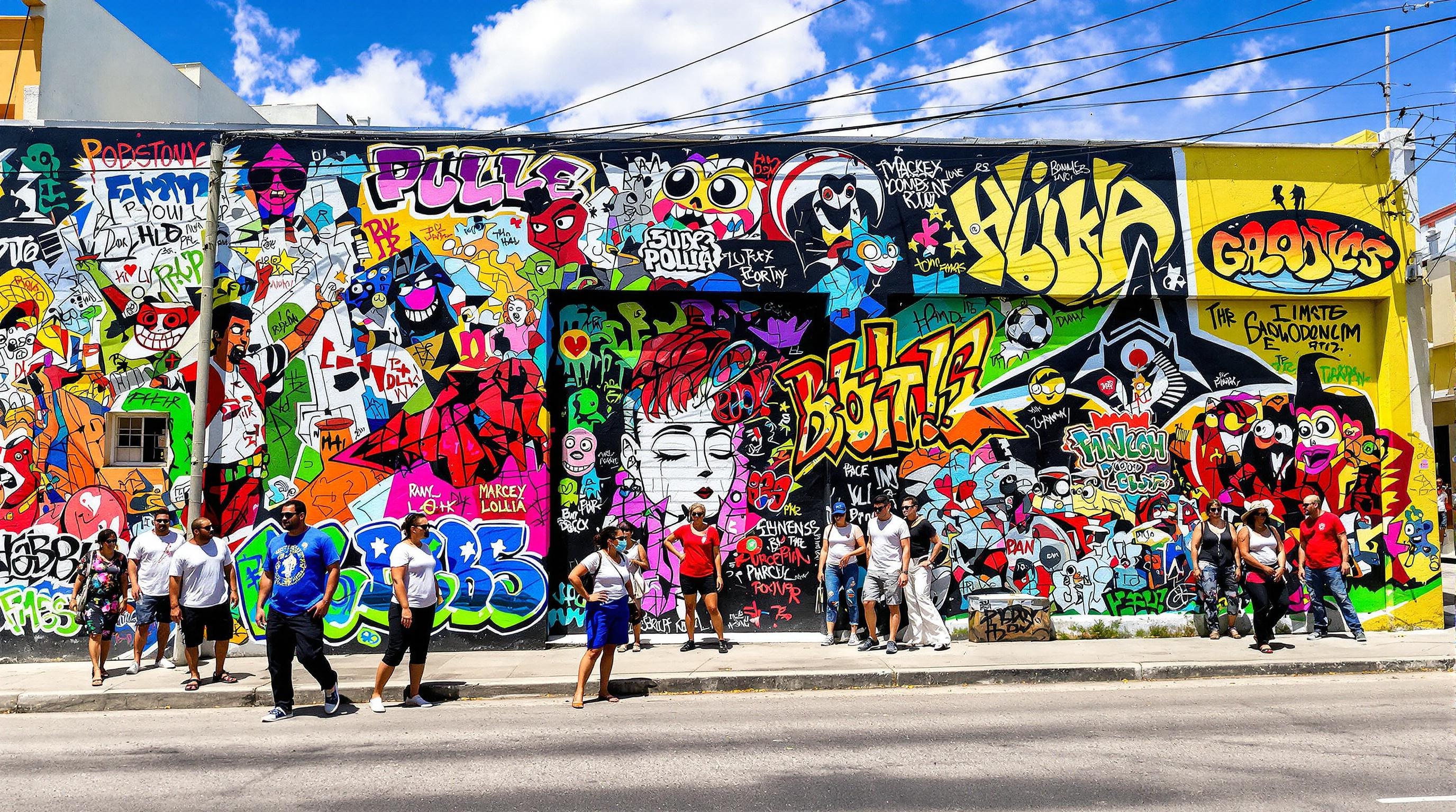 Fresques urbaines à Pointe-à-Pitre : œuvres signées par des artistes locaux.