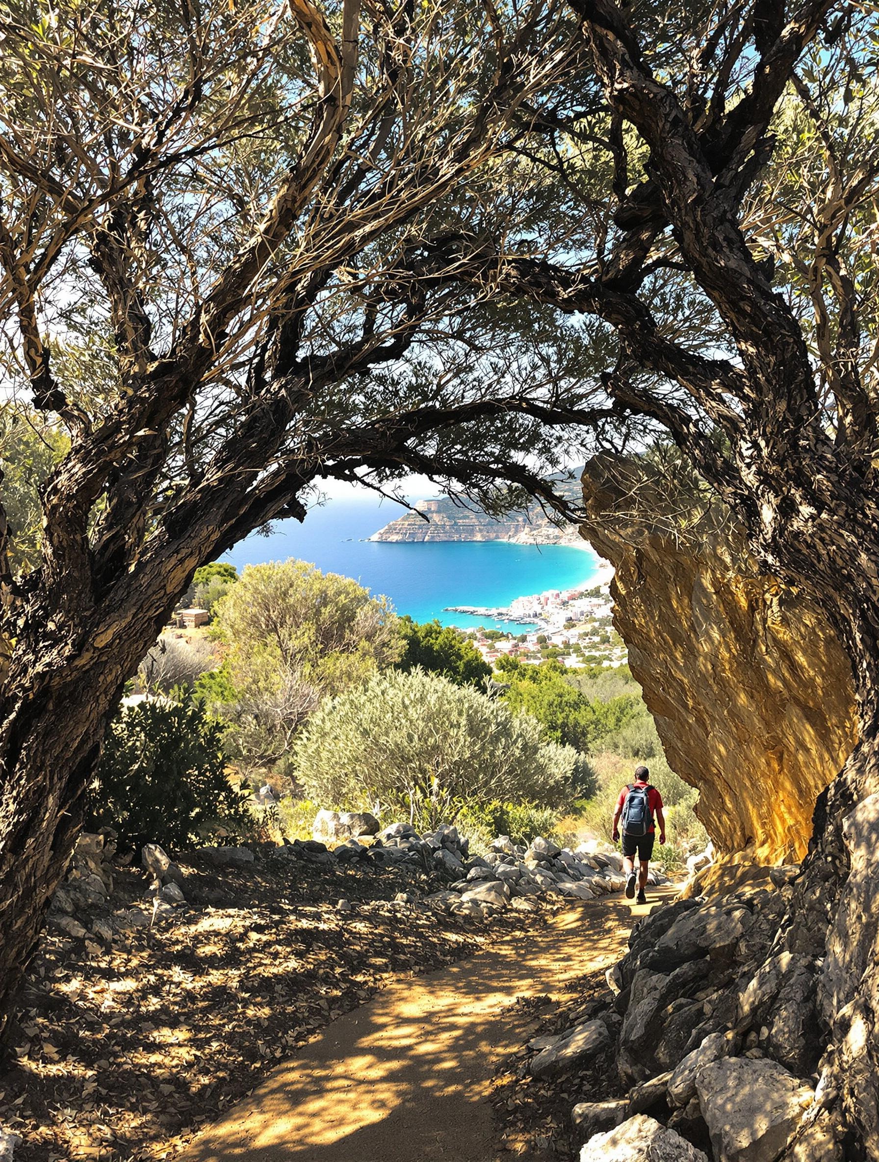 Sentier randonnée Angelokastro Drastis Corfou