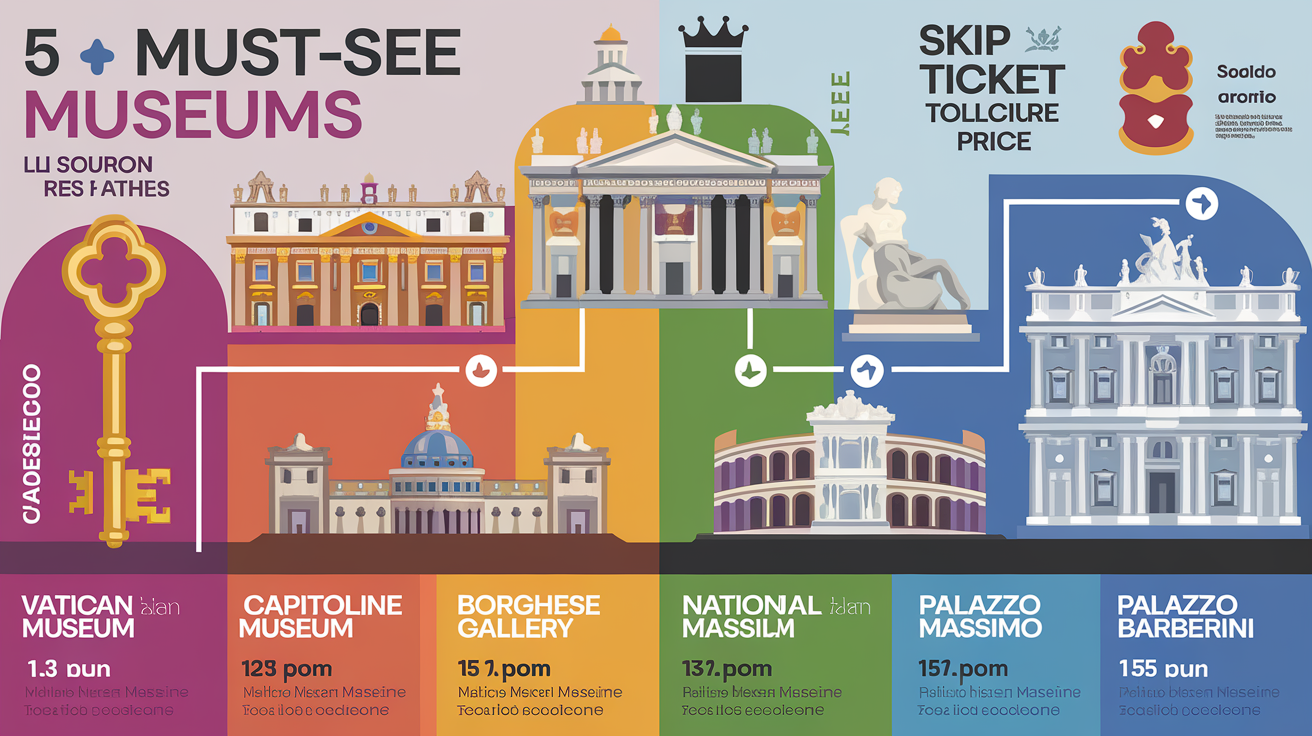 Tableau comparatif des 5 musées incontournables de Rome