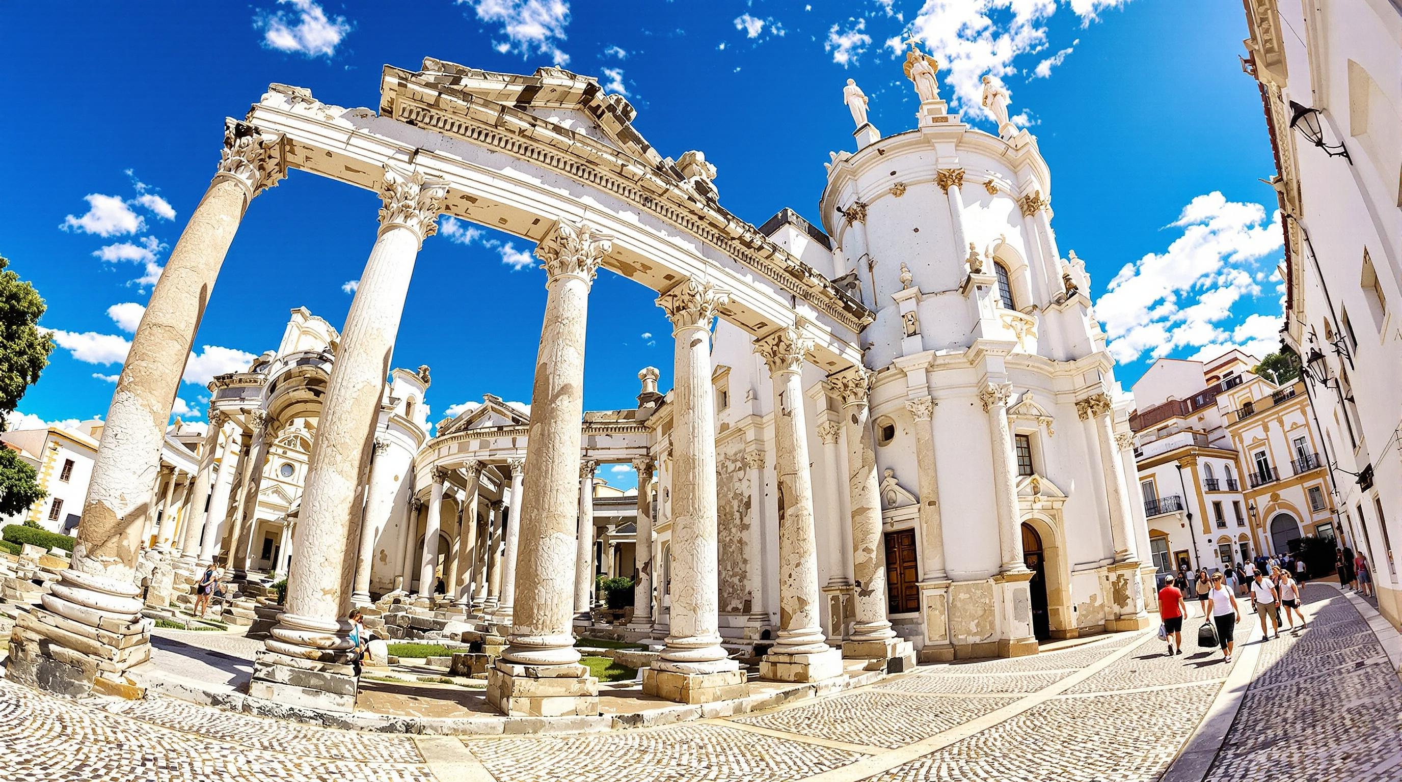 Temple romain et chapelle des os à Évora