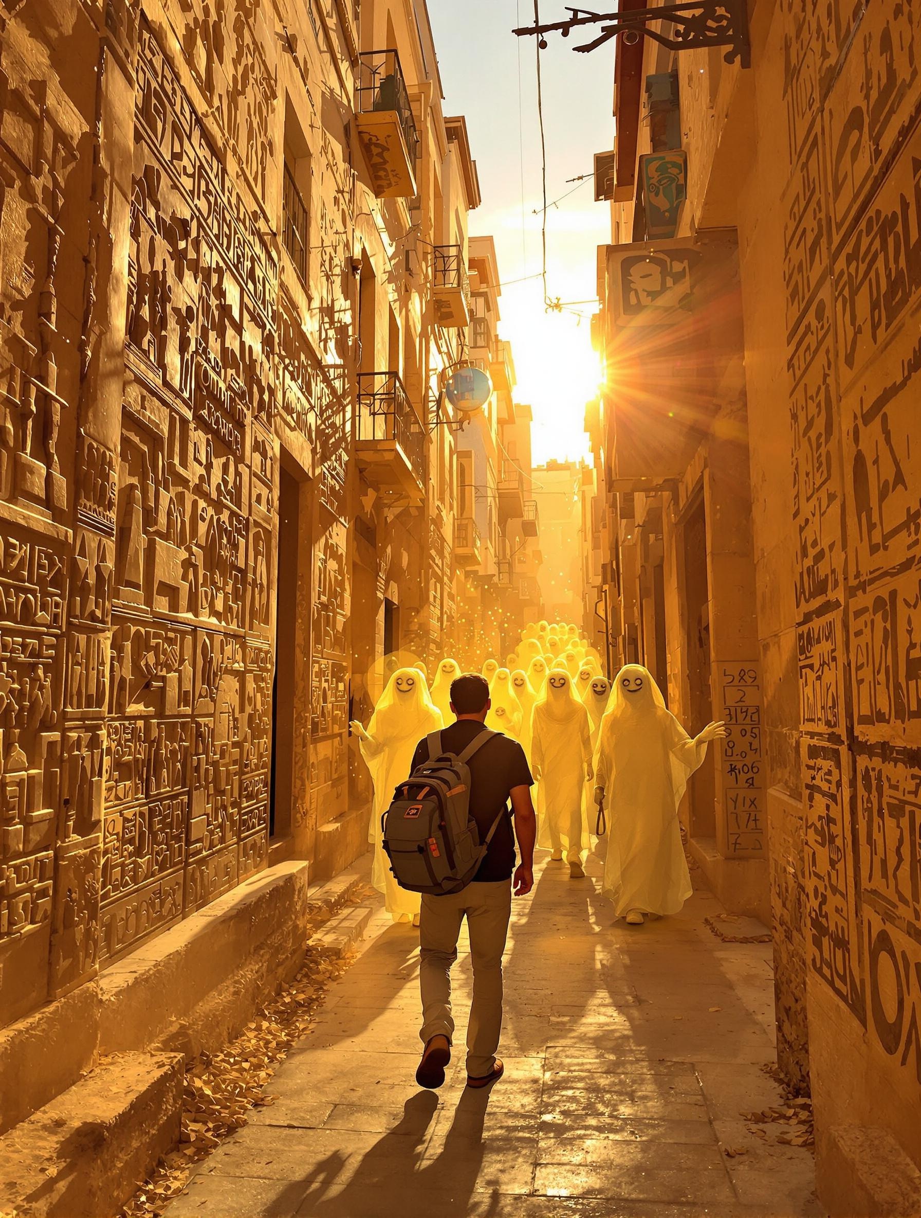 Un explorateur guidé par des fantômes de pharaons, s’éloigne du tourisme de masse dans les ruelles du Caire