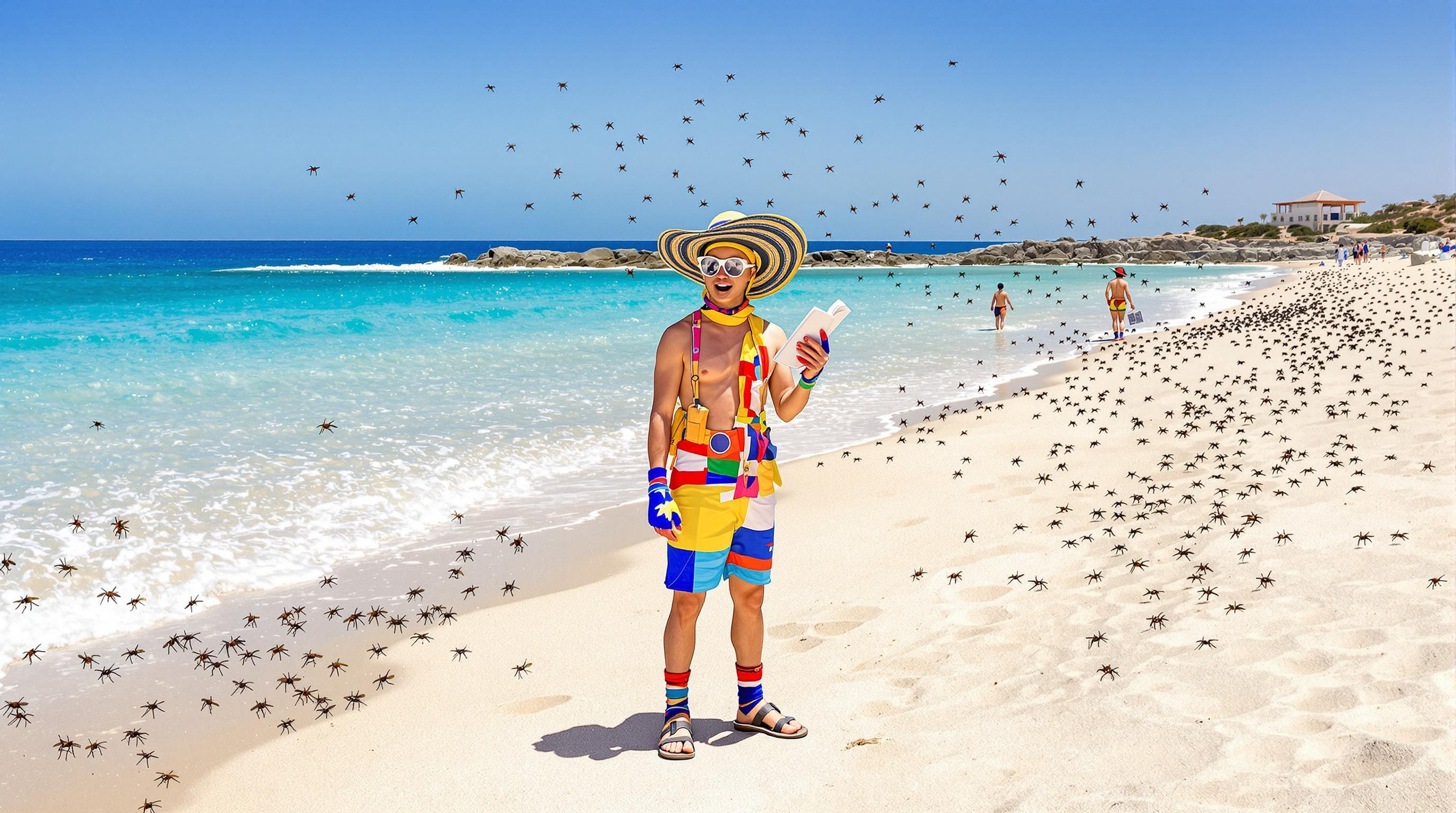 Touriste profitant des plages calmes de Ksamil