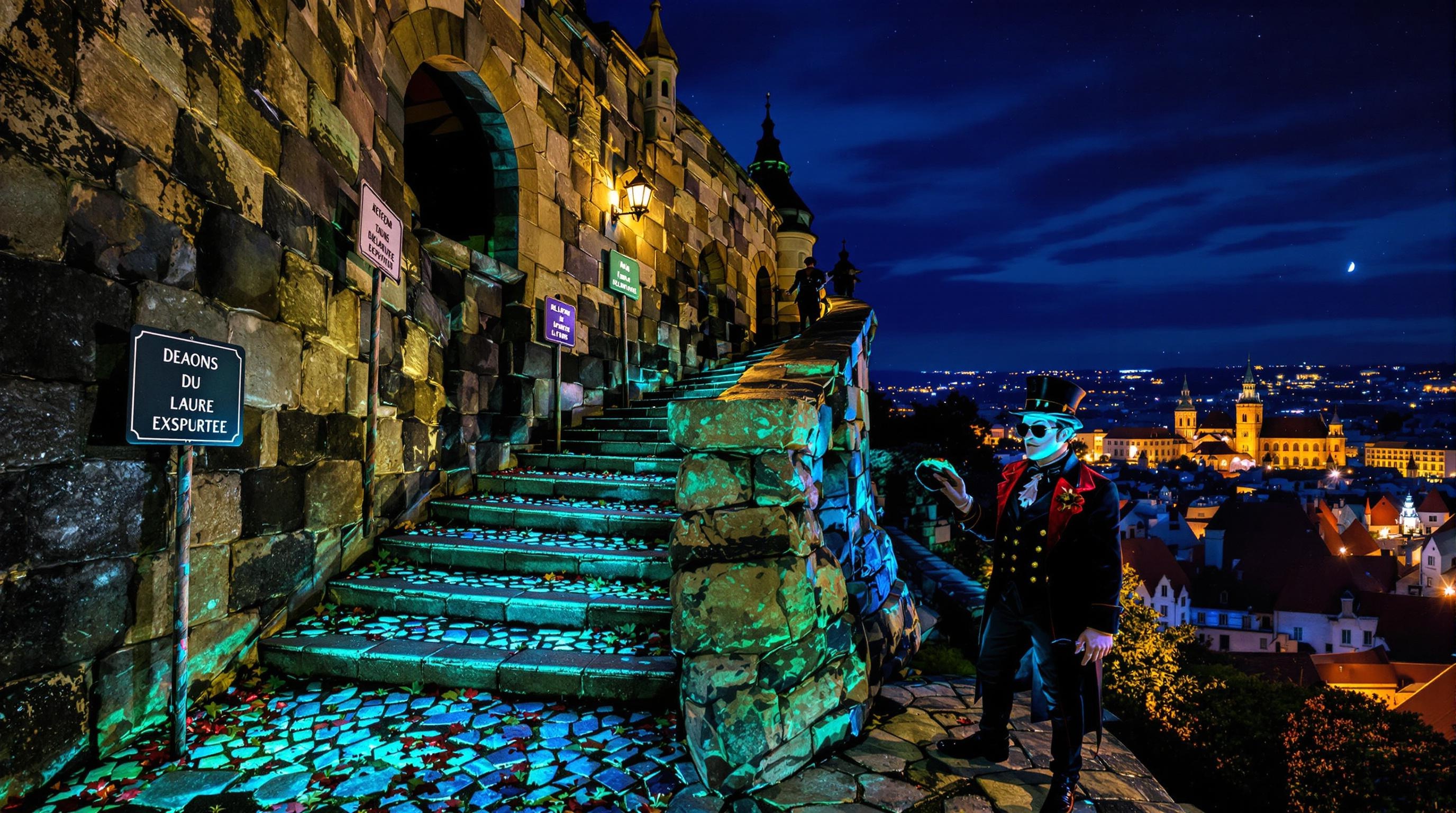 Vieil escalier du Château de Prague