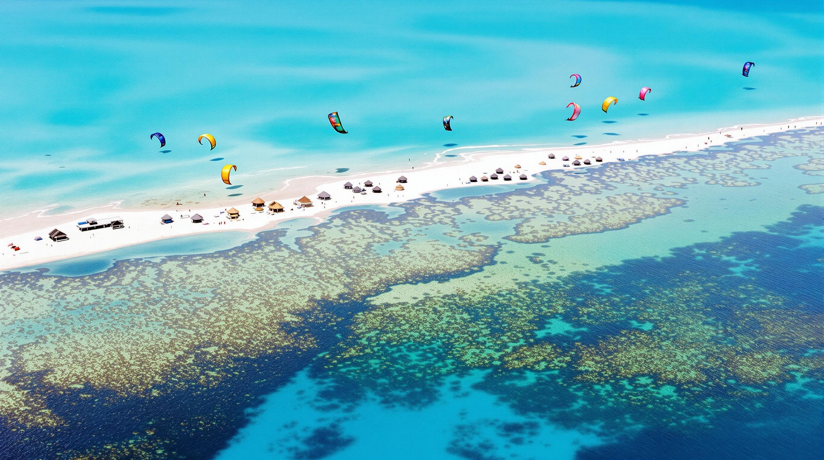 Vue aérienne des eaux turquoise de Formentera