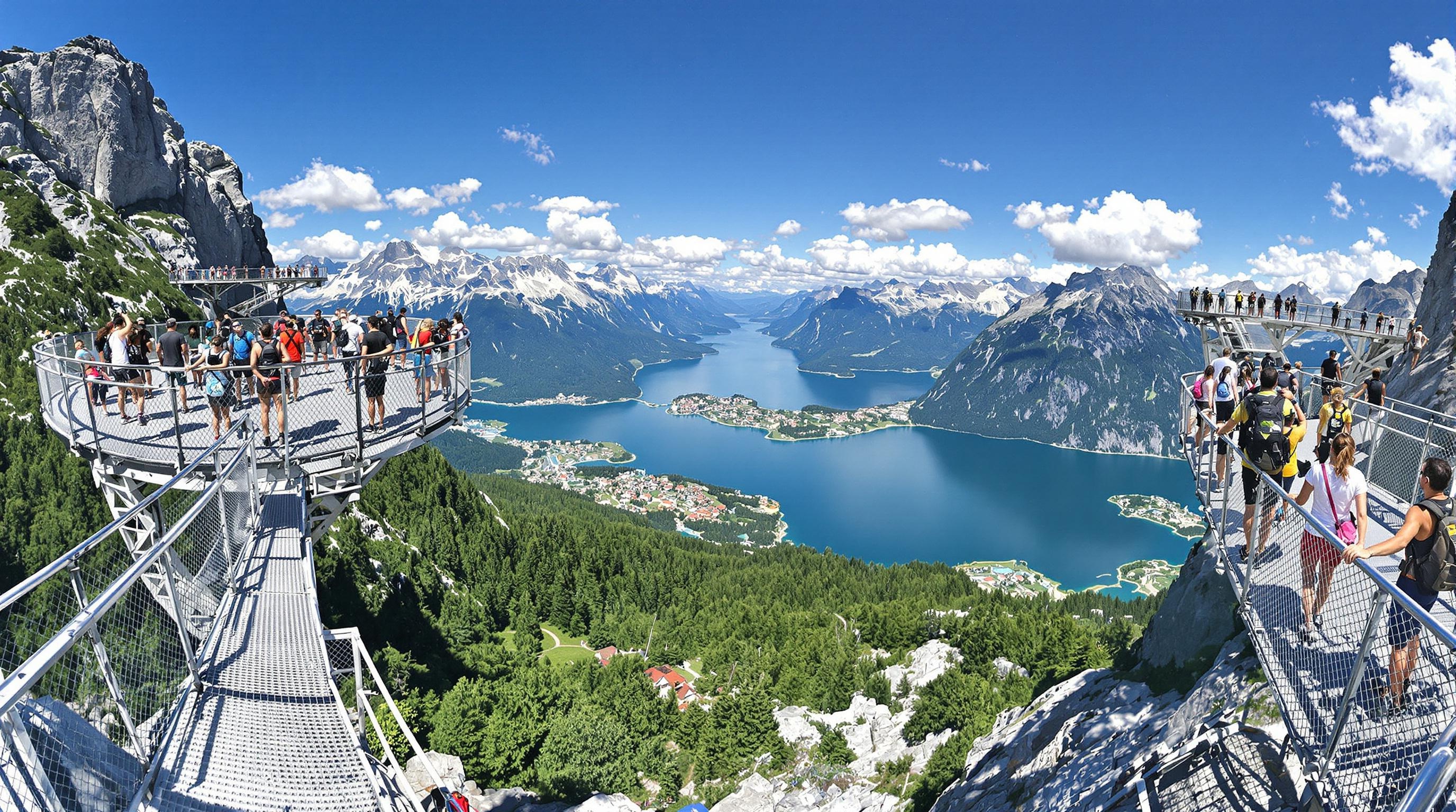 Vue vertigineuse Skywalk Hallstatt & Five Fingers