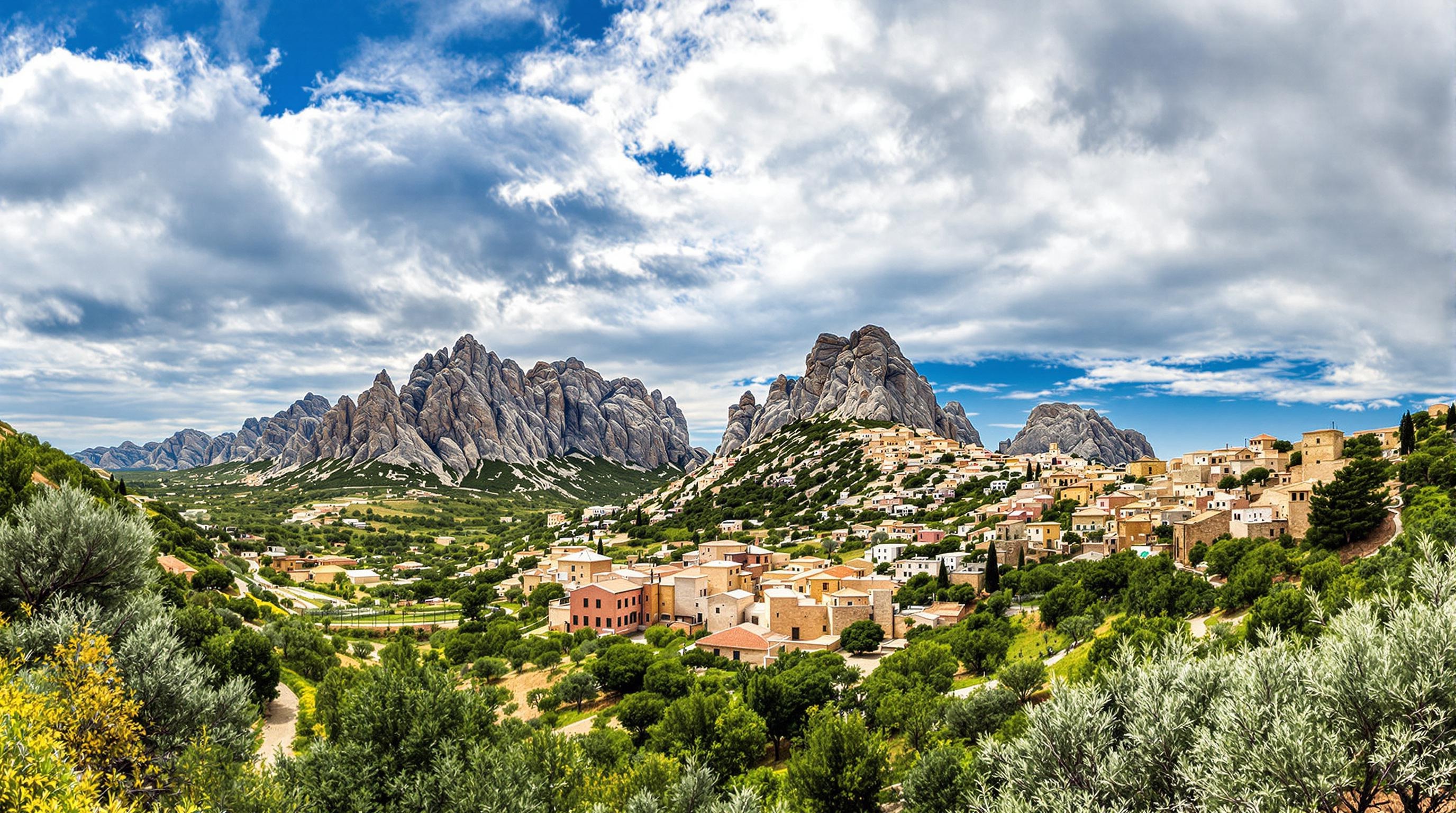 Vue panoramique Parc Naturel Madonie villages montagnes
