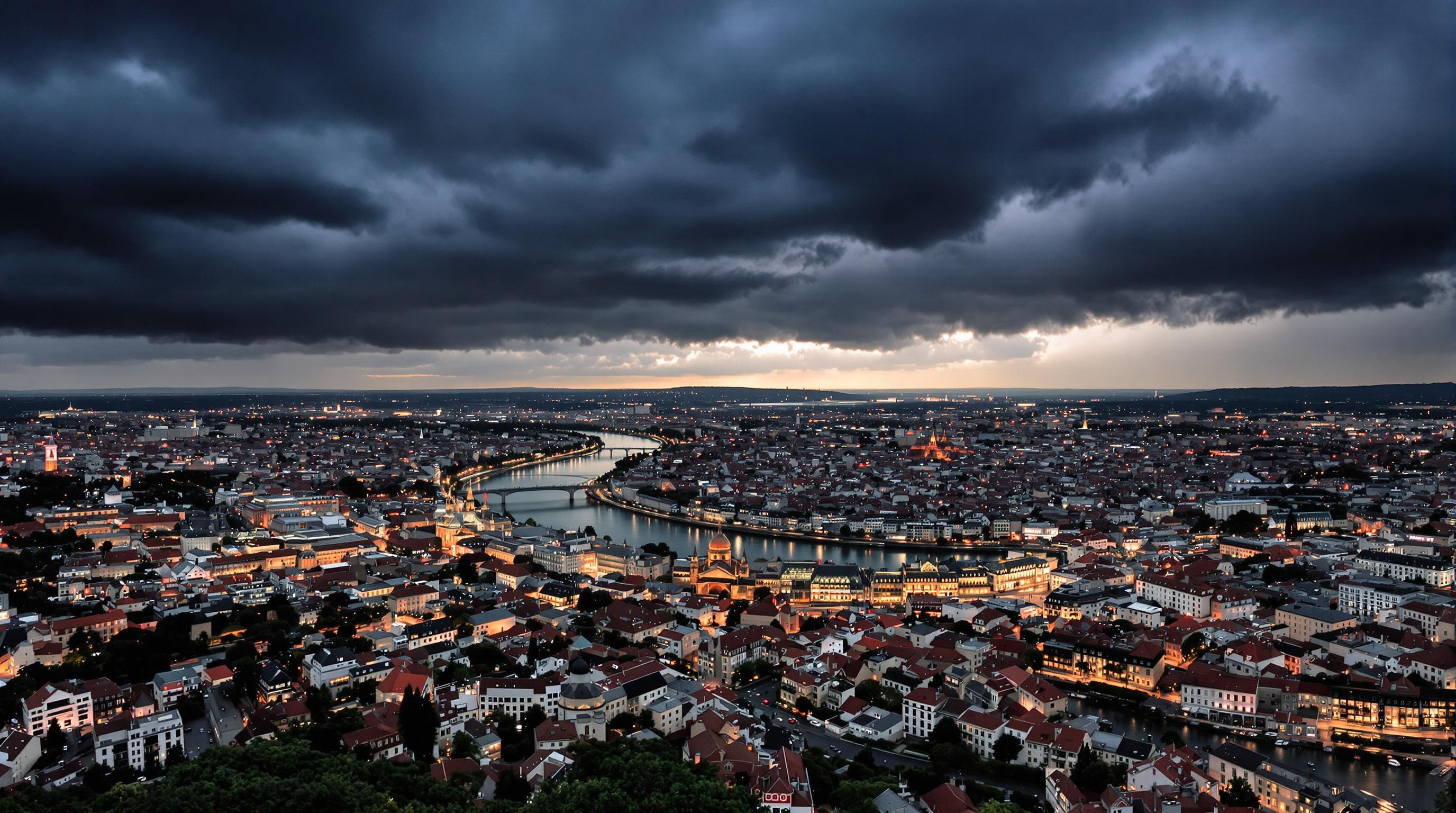Vue plongeante sur Lyon depuis la Basilique Notre-Dame de Fourvière